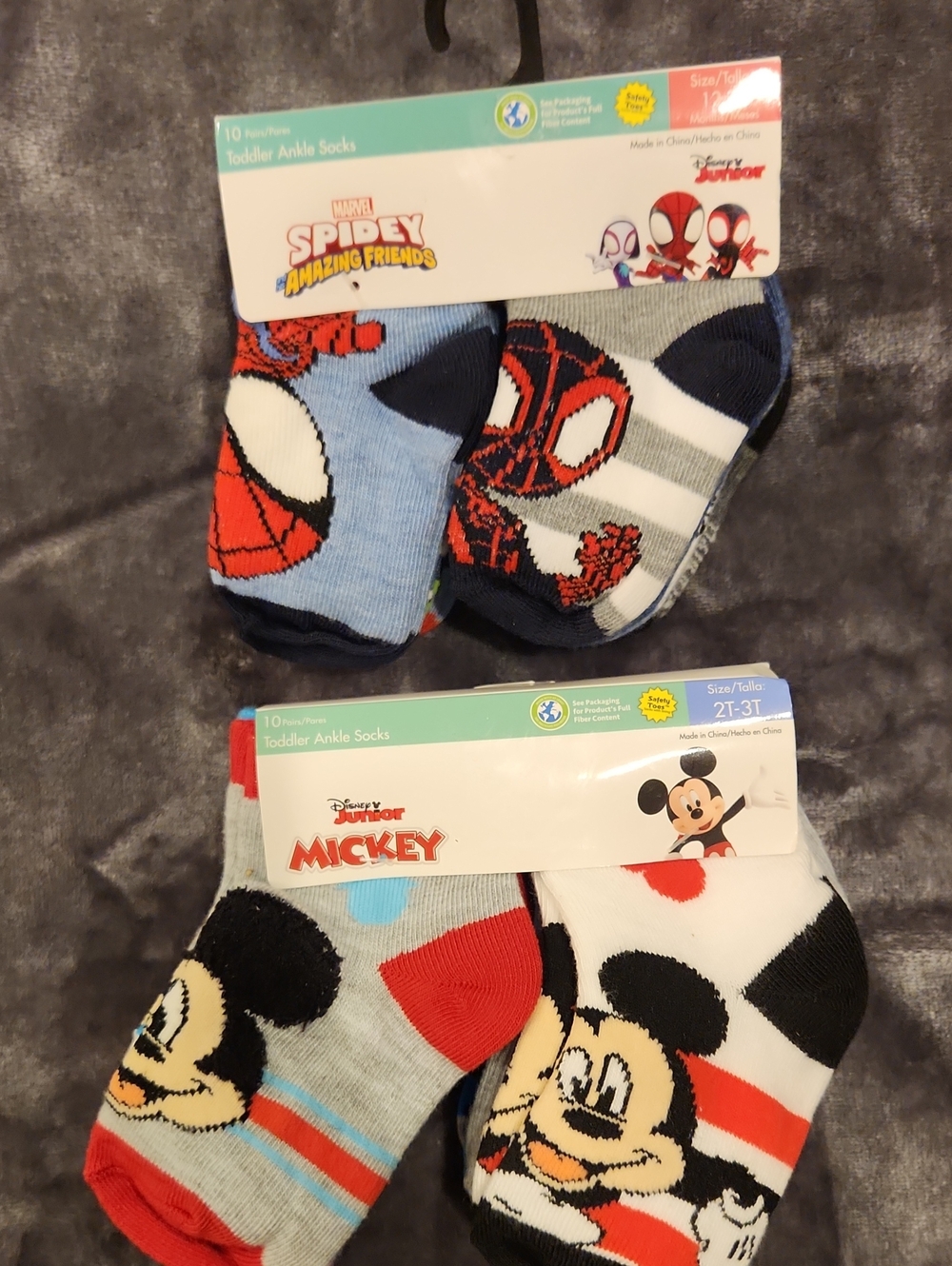 2 Packs Toddler Socks
